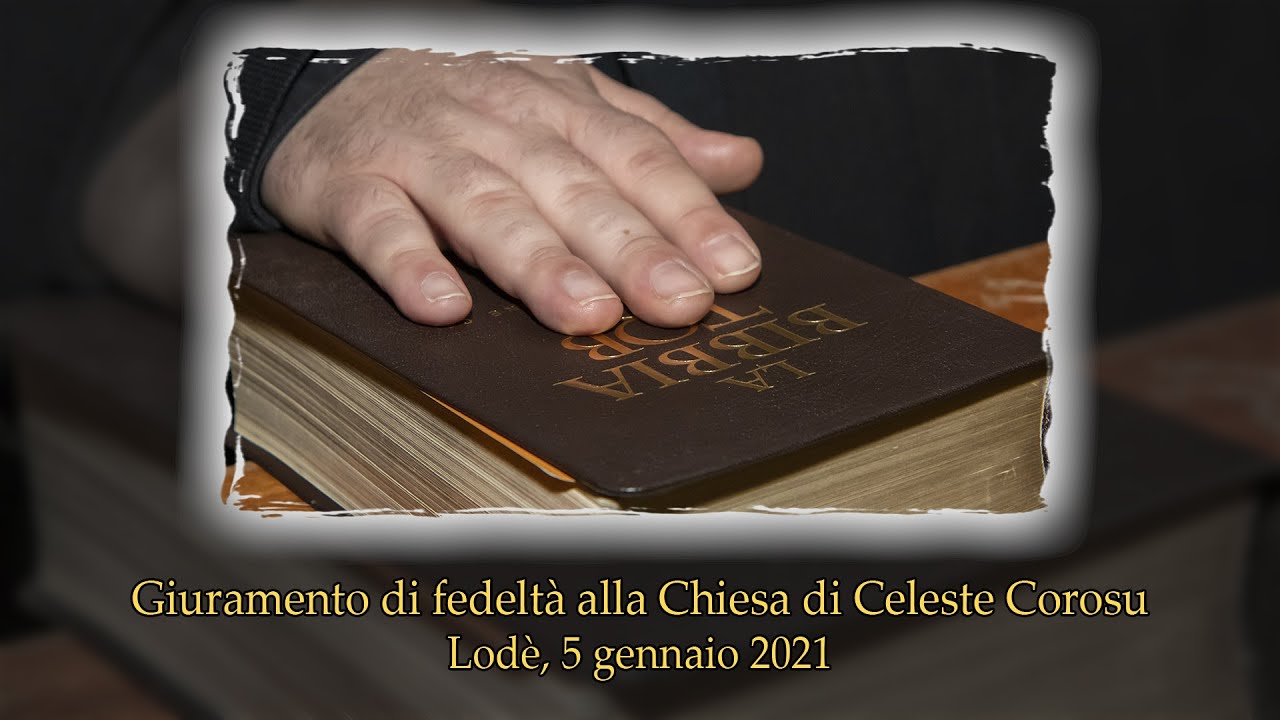 Giuramento di fedeltà alla Chiesa di Celeste Corosu