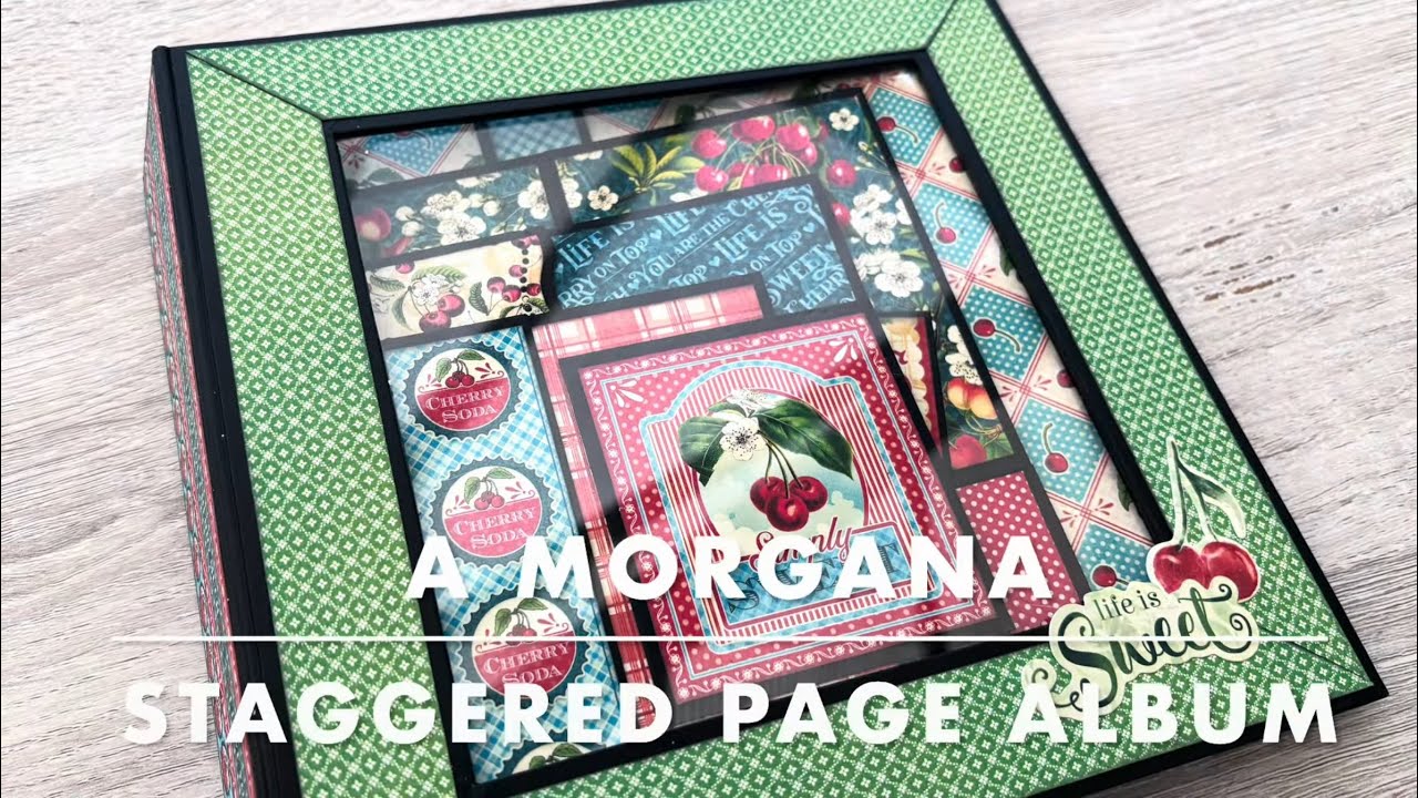 Staggered Page Album using a MORGANA Album Kit by @CoolKatzCraft