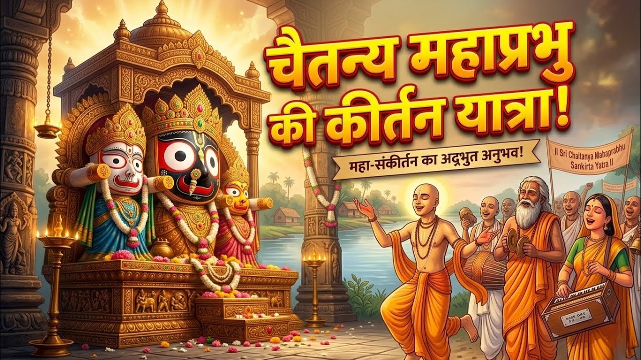 चैतन्य महाप्रभु की कृत्रिम यात्रा (संकीर्ण और अनुभव)    #chaitanyamahaprabhu #jagannath #story 