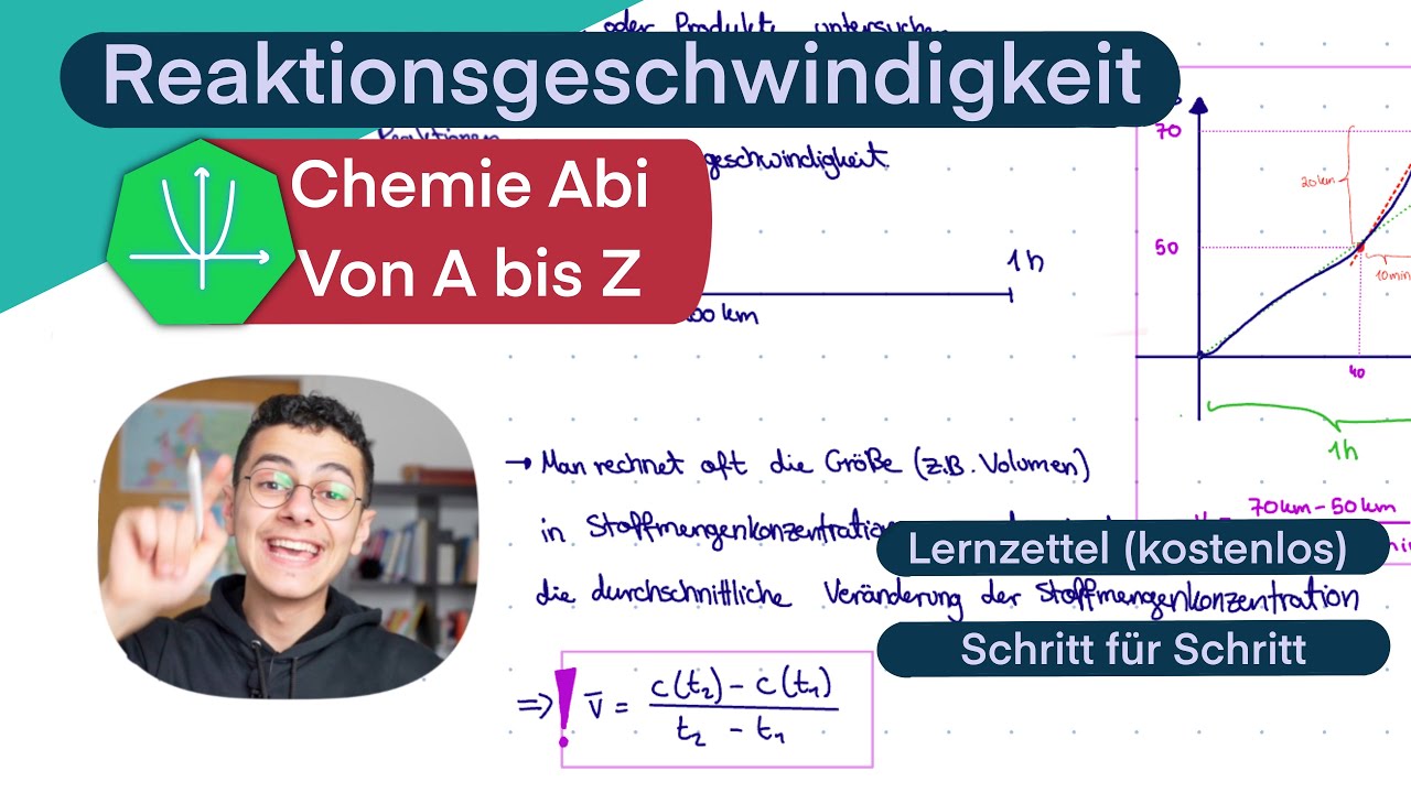 Durchschnittliche Reaktionsgeschwindigkeit- CHEMIE ABI- Einf&uuml;hrung Kinetik