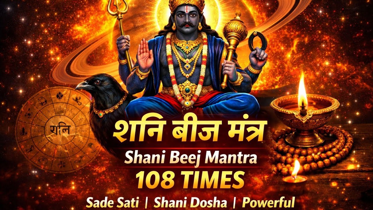 Shani Dev Beej Mantra 108 Times | Shani Dosha Nivaran Powerful Mantra