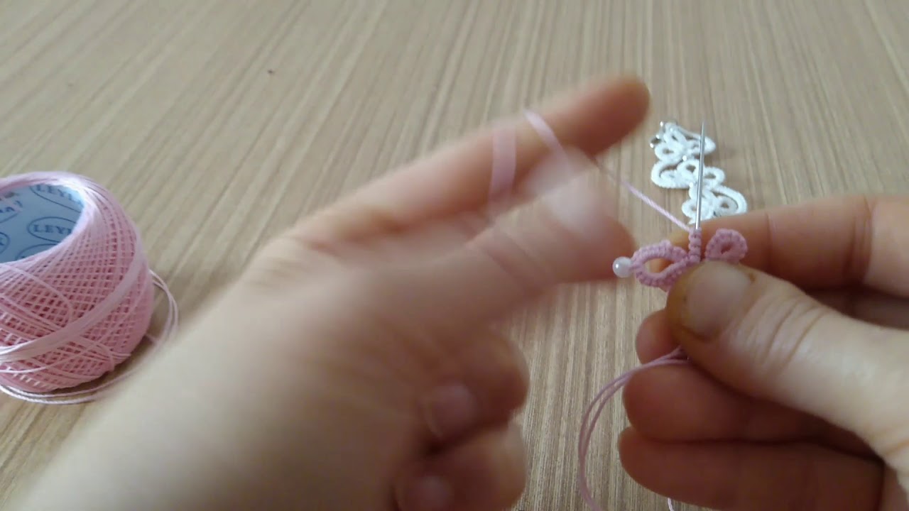 Needle Tatting bracelet with beads