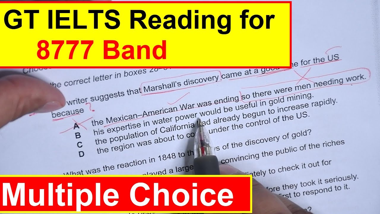 GT IELTS Reading для балла 8777: вопросы с несколькими вариантами ответов от Асада Якуба