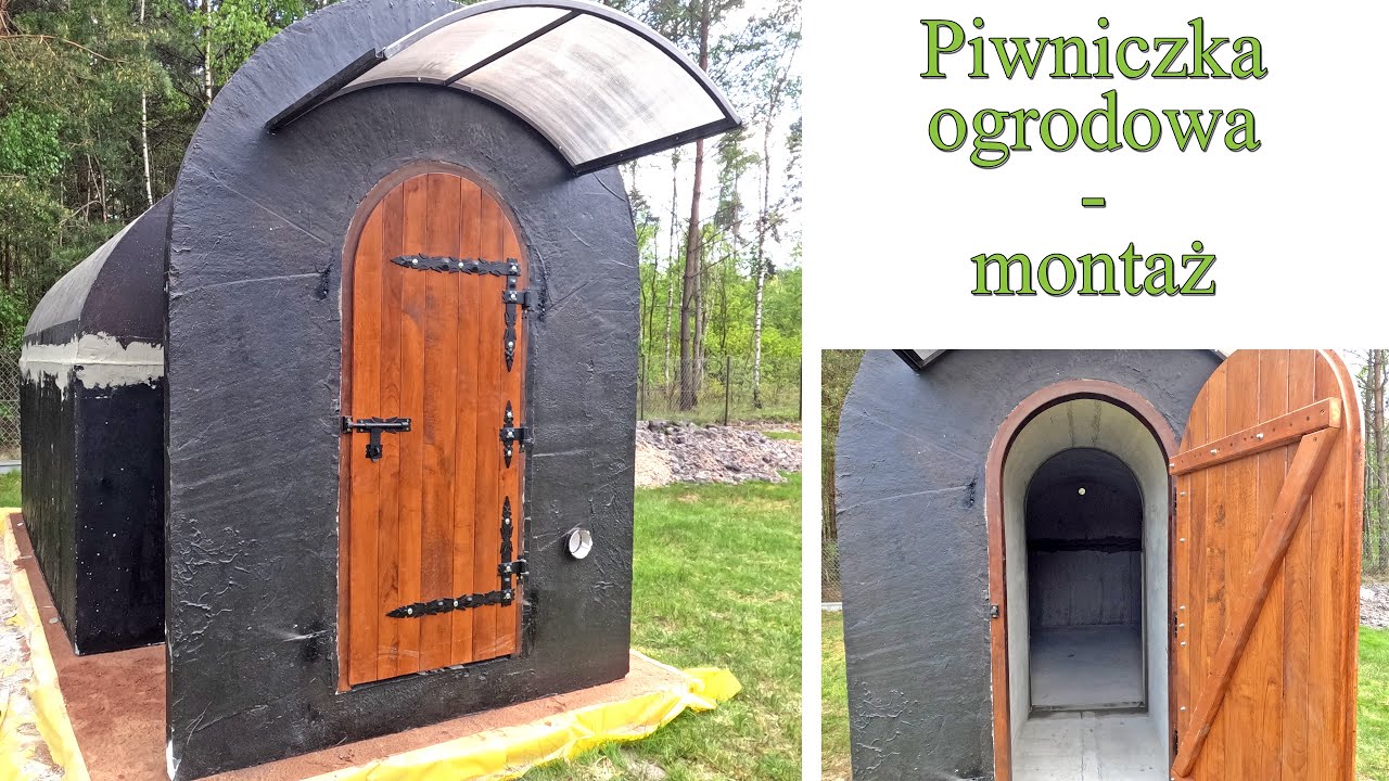Ziemianka, piwniczka ogrodowa 5 - montaż - prefabrykowana, betonowa konstrukcja - Vinarium Typ A1