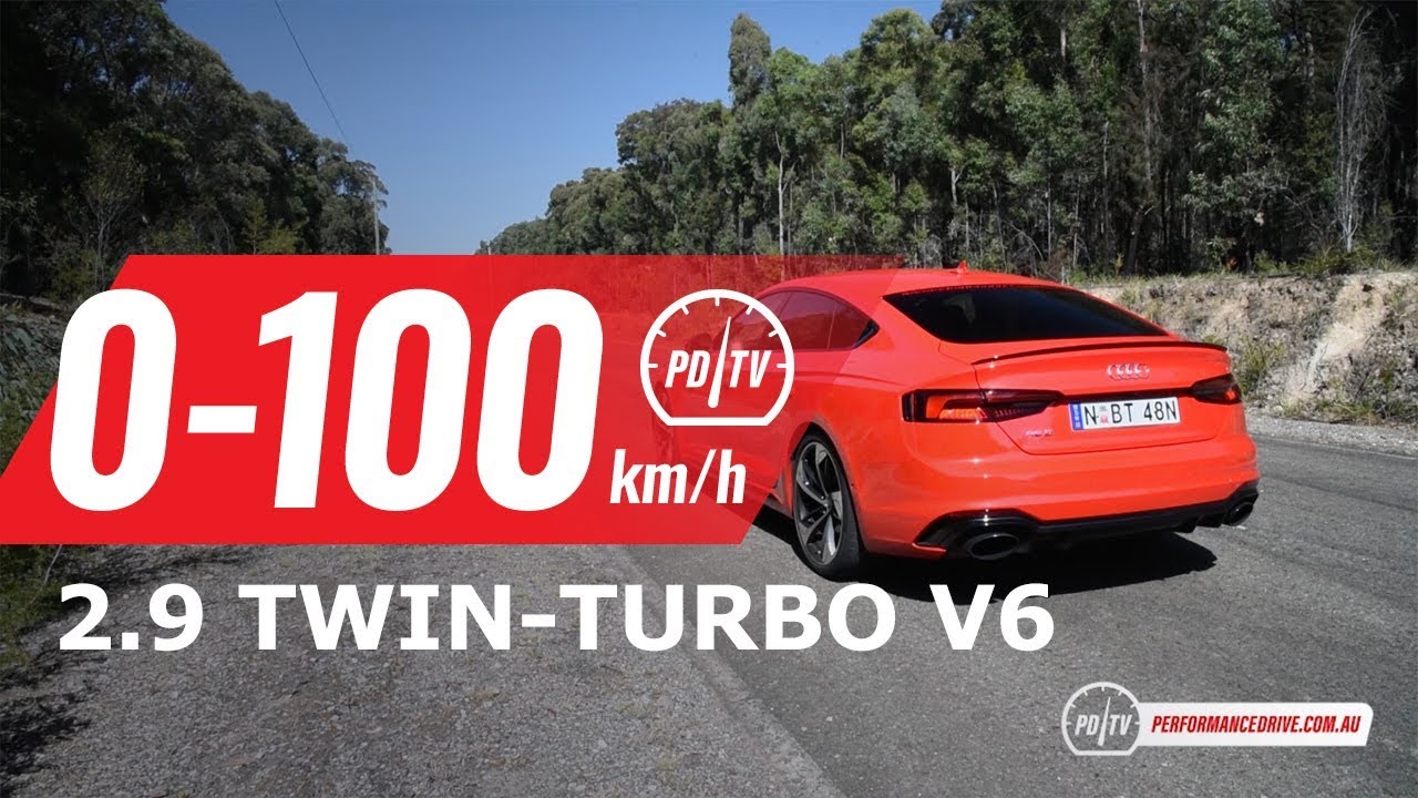 2019 Audi RS 5 Sportback 0-100km/h & engine sound