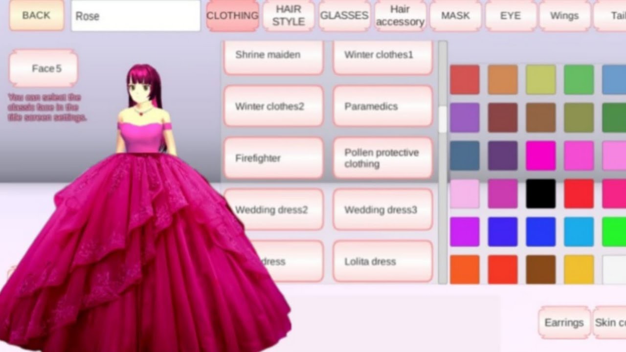 MiO Aida New princess Ball Gown pink💖✨💕🎀(EasyTutorial)#sakura#school#simulator#mobilegame#trending 