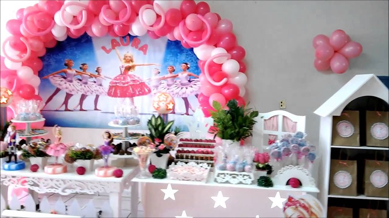 Decoração da Barbie e as Sapatilhas Magicas Clean - Big Festa