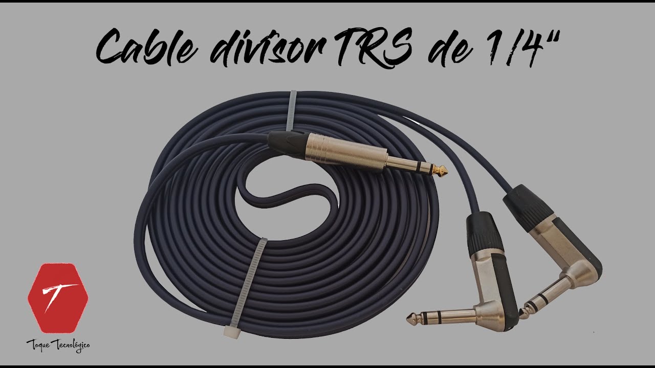 Como ensamblar / hacer / reparar / Cable Divisor TRS 6.35mm / señales R y L separadas