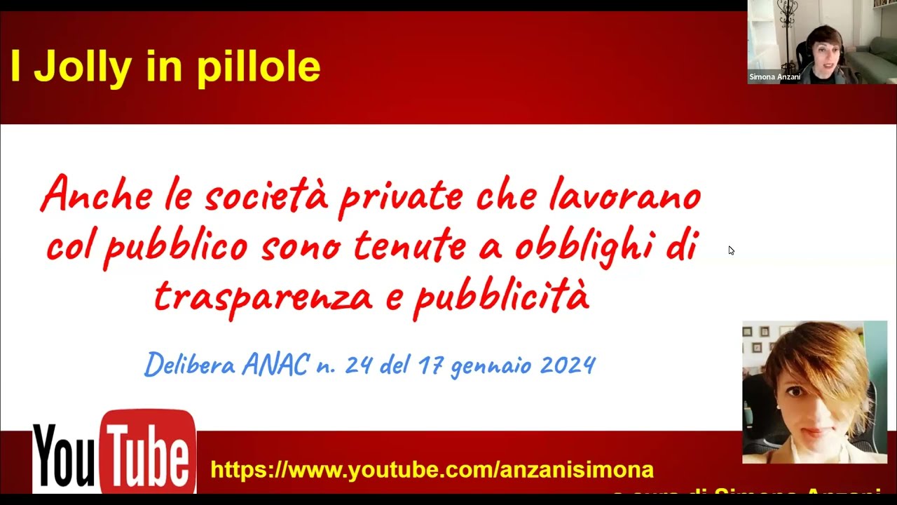 I Jolly in pillole  Obblighi di trasparenza e pubblicità delle società che lavorano con il pubblico