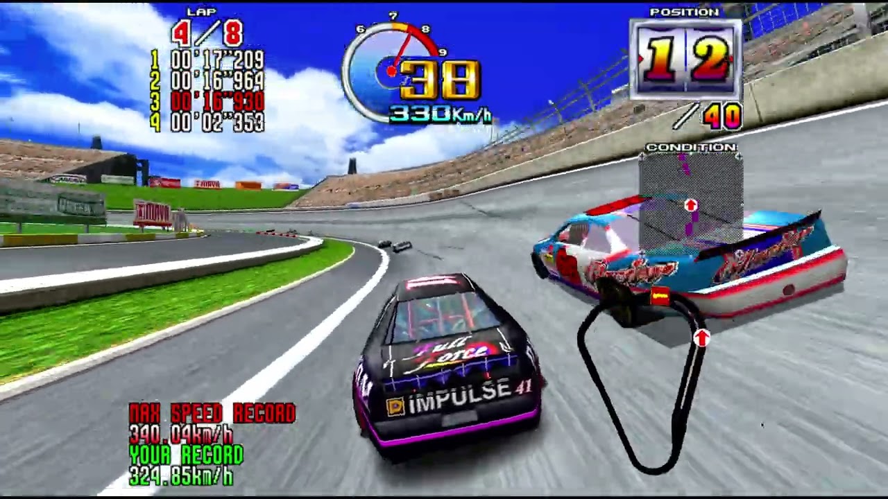 Daytona USA 2 Easy, Race (2:15:979) Hard car, Automatic.
