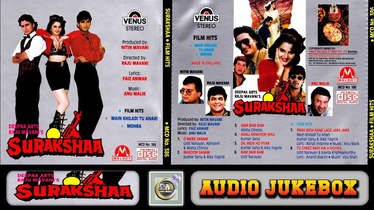 Surakshaa 1995 | Audio Jukebox | Saif Ali Khan & Monica Bedi & Sunil Shetty | Anu Malik | 90s Hits