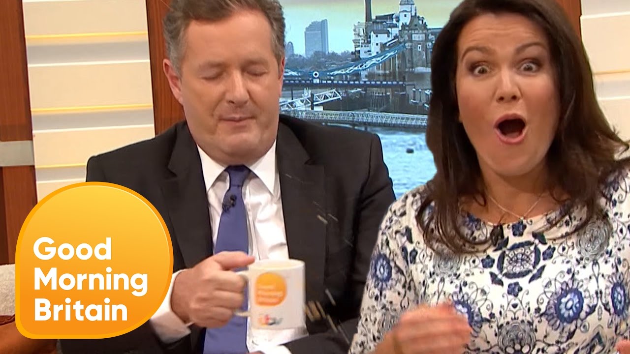 Piers Morgan Spills Hot Tea All Over Himself! | Good Morning Britain