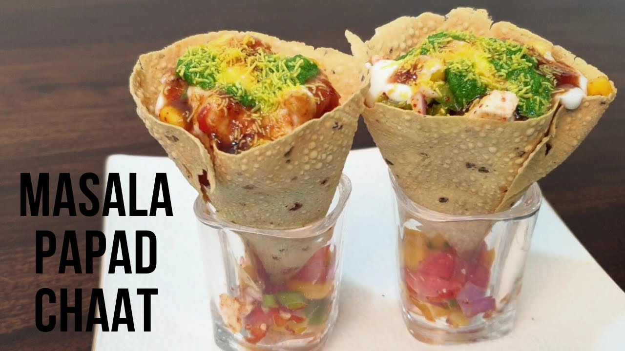Cone Papad Chaat | Masala Papad | Easy to make snack