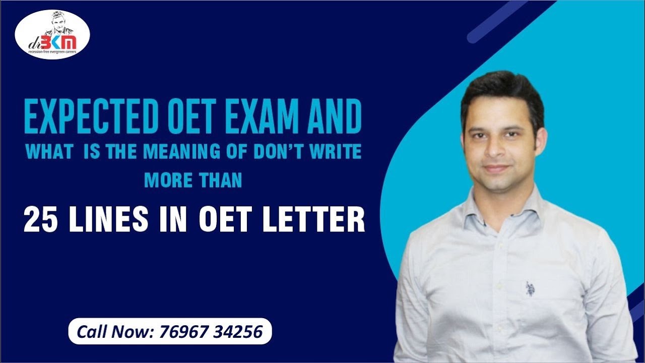 Expected oet exam on 29 April | Meaning of don't write more than 25 lines in oet writing exam