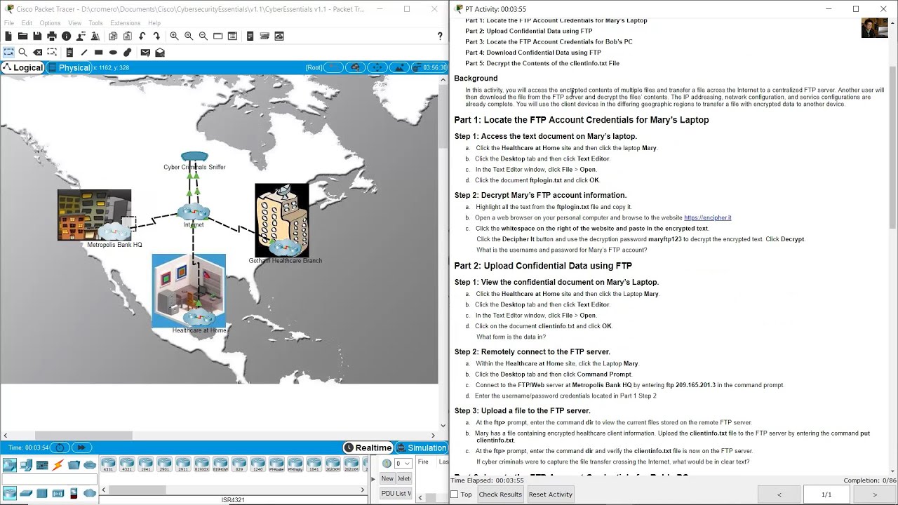 2.5.2.6 Packet Tracer - Exploring File and Data Encryption