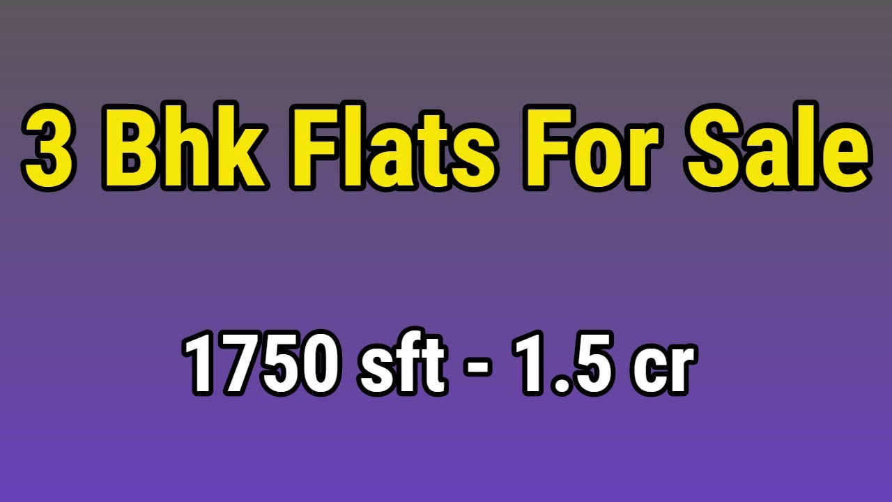 3bhk Flats For Sale | Rock Town Colony | 1750 sft | 1.5cr Negotiable |