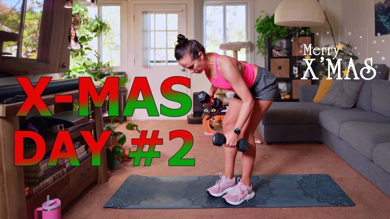 20-Minute Upper Body Workout with Dumbbells | Day 2 Christmas Challenge