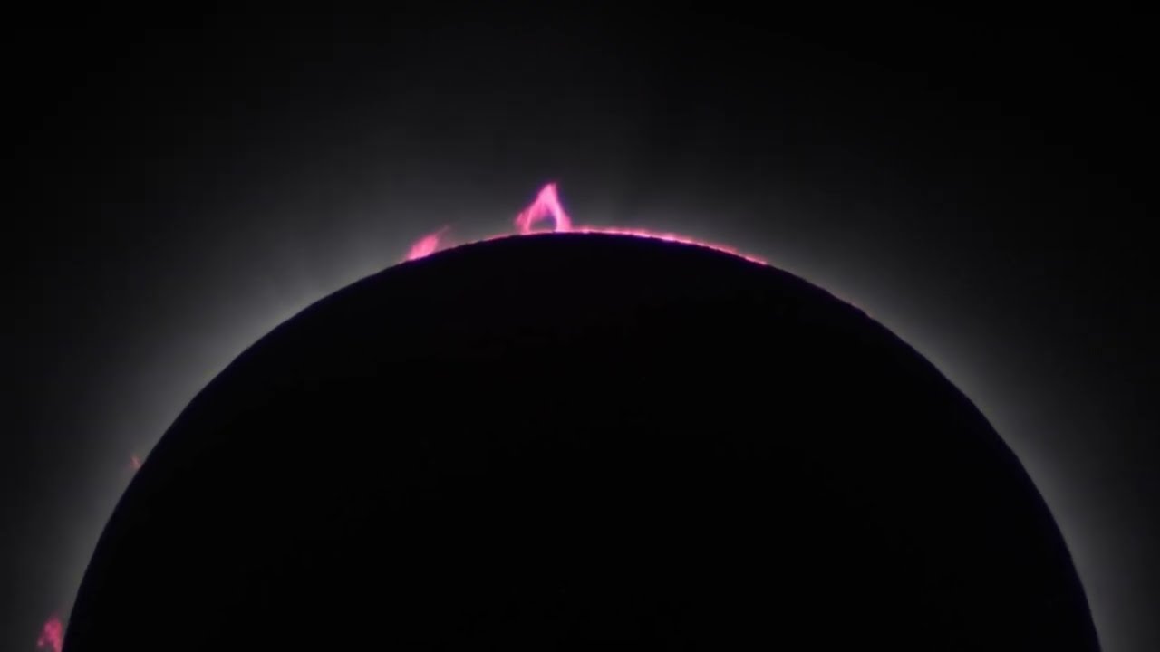 Prominences Zoom of April 8, 2024 Eclipse