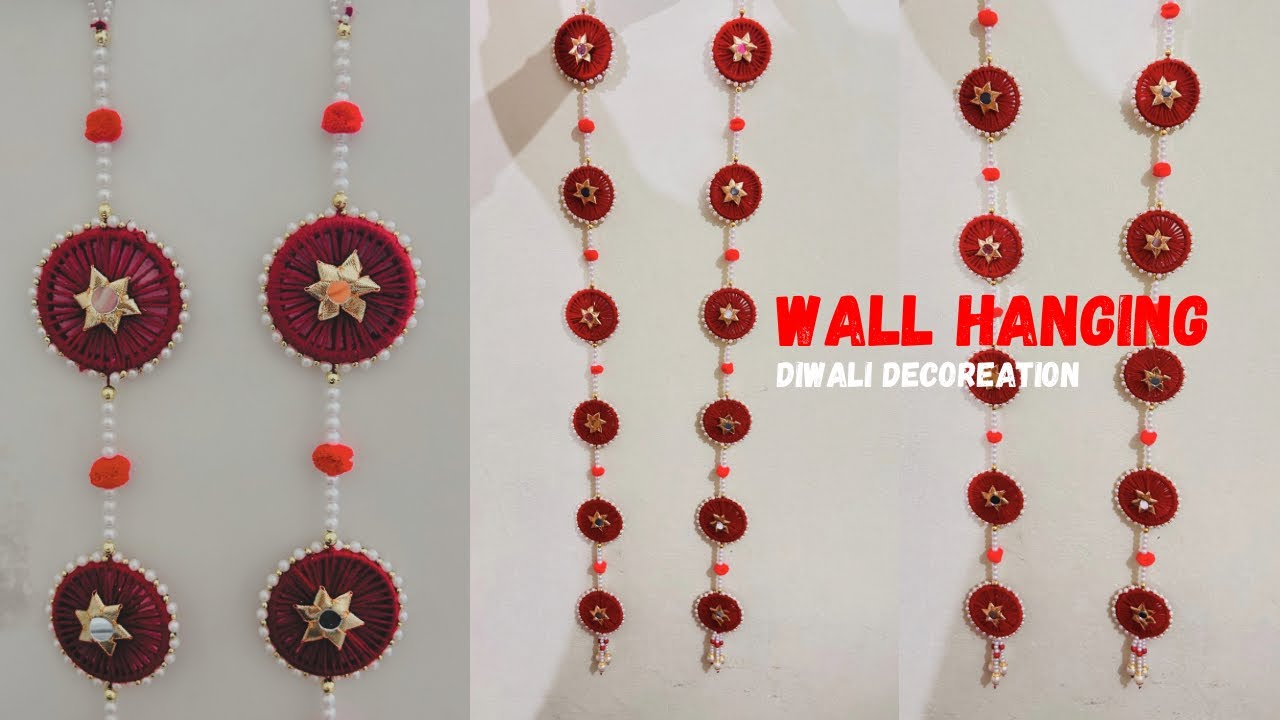 Easy Wall Hanging With Old Bangles || #viralvedio #diy #craftyhome #diwalidecoration #diwali 