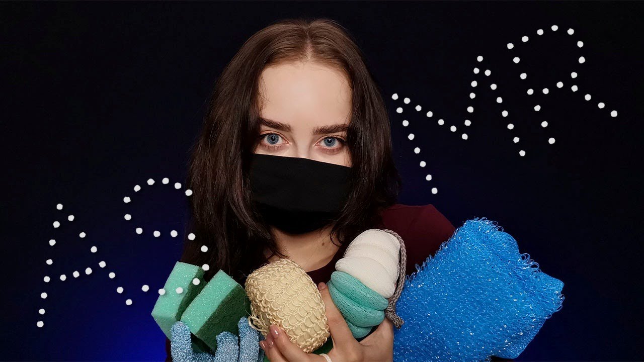 Мурашечные мочалочки 🧽 АСМР | Интенсивный массаж и расслабление твоих ушек 😍 ASMR Sponge sounds 💤