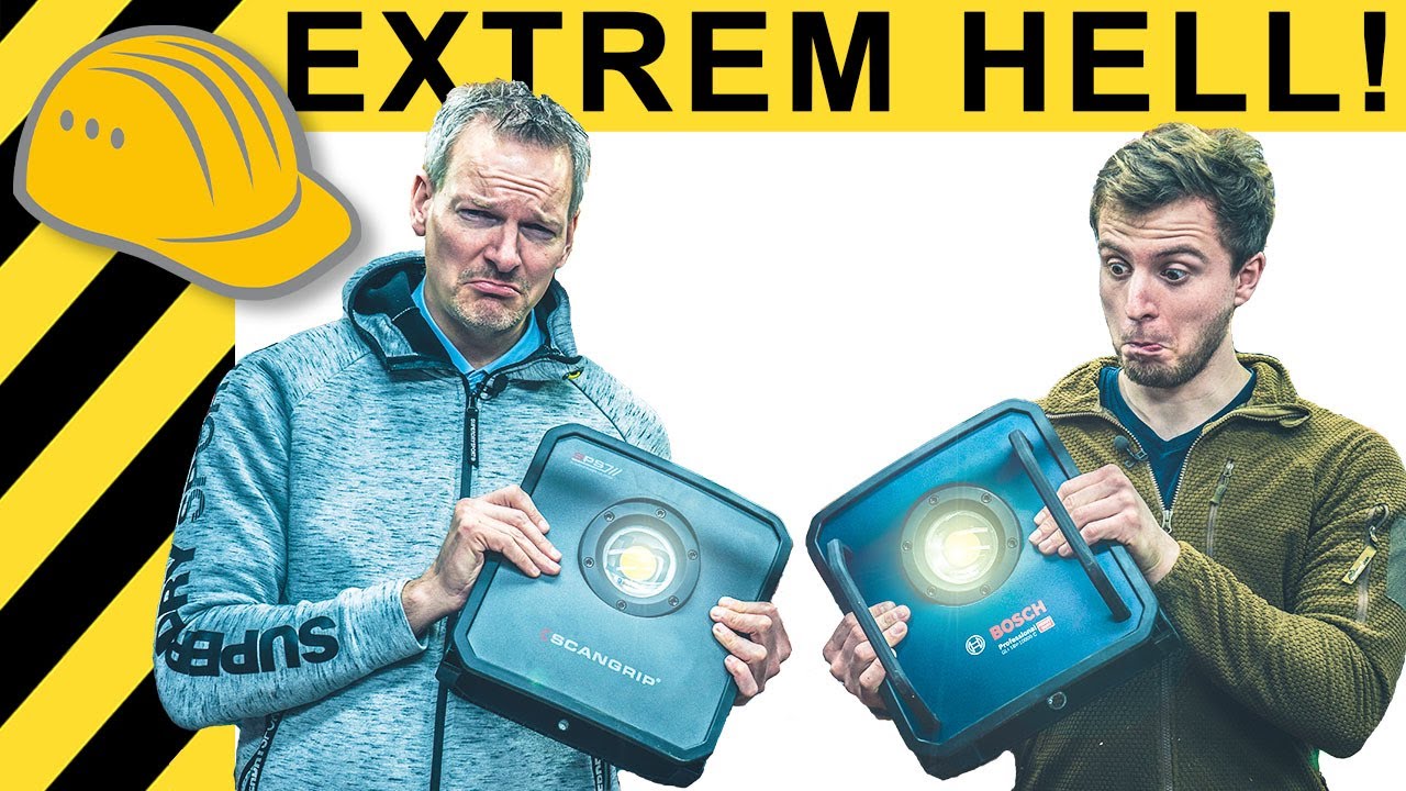 UNFASSBAR HELL! LED BAUSTRAHLER TEST - BOSCH & SCANGRIP | WERKZEUG NEWS #56