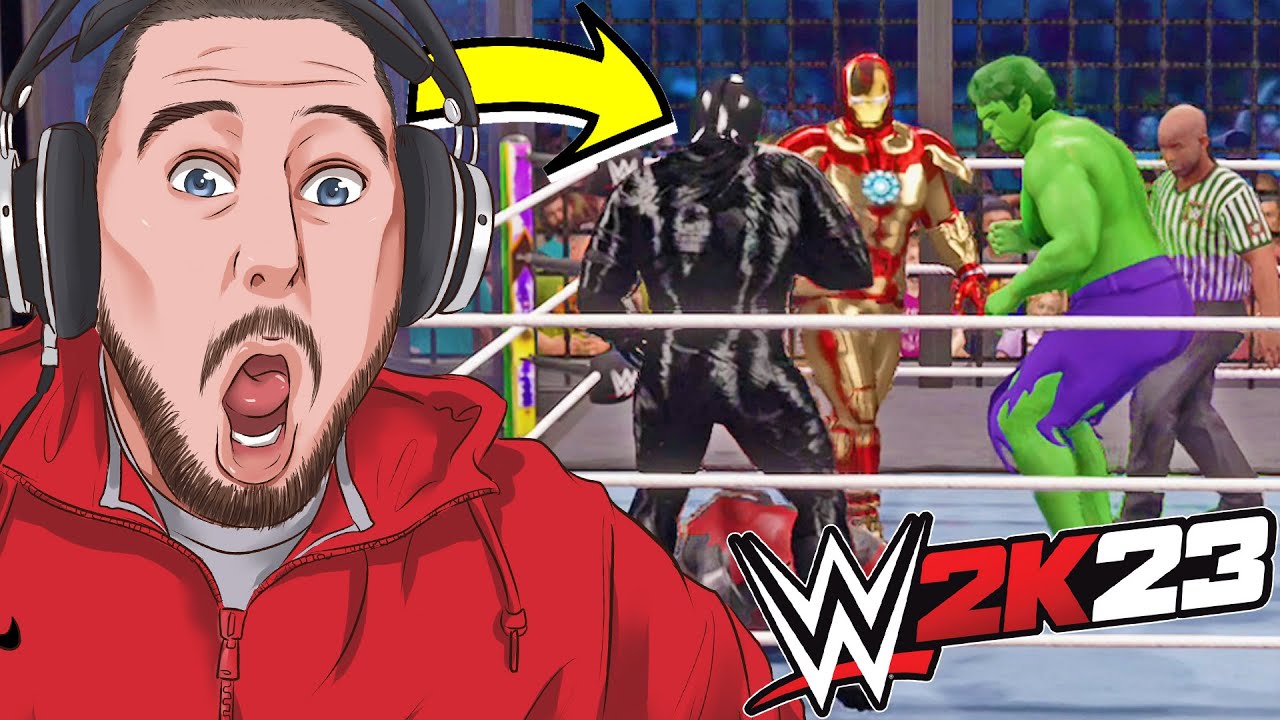 NO WAY the MARVEL Universe just entered WWE 2K23 Elimination Chamber