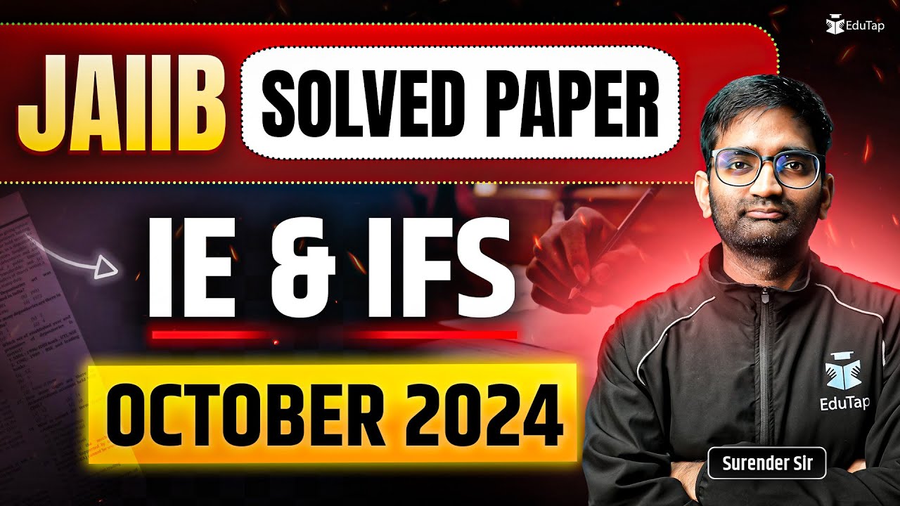 JAIIB IE and IFS Previous Year Question 2024 | JAIIB Previous Year Question Paper with Answer PDF