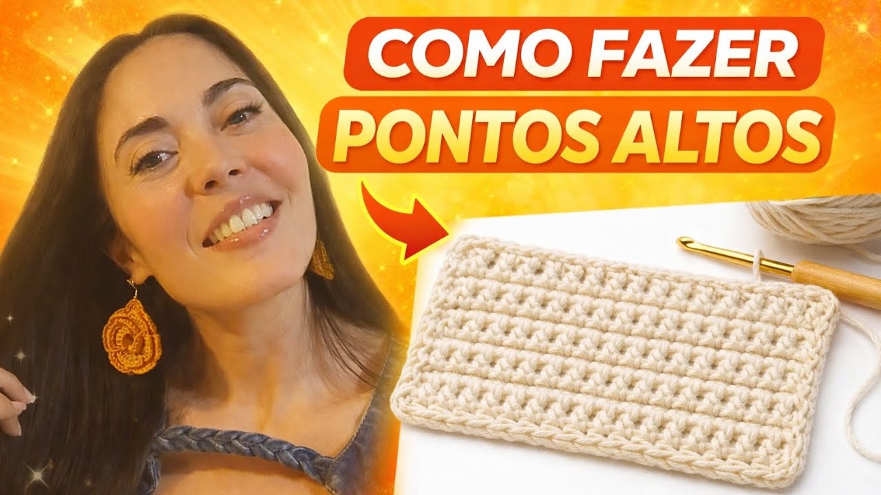 💥Aprenda Ponto Alto no Crochê em Minutos – Fácil e Perfeito!💥