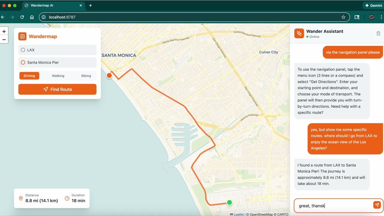 Wandermap - The LLM Map Demo