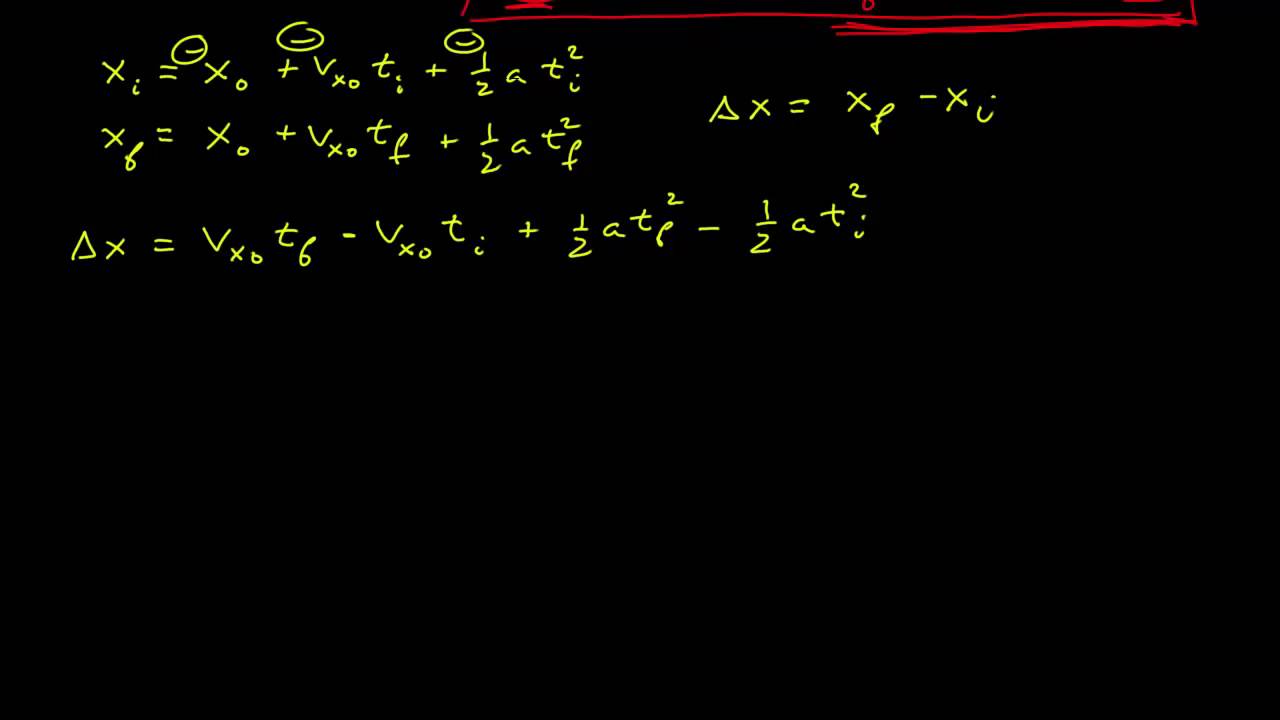 Constant Acceleration Equations Part 1 (old, see card for new version)