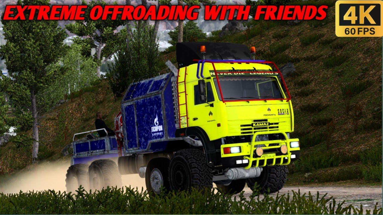 Kamaz 6460 Brutal Offroading with Friends | ETS 2
