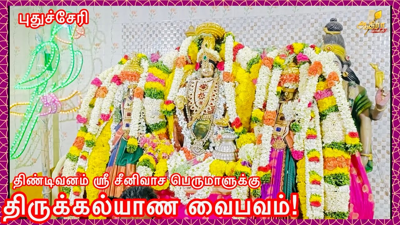 புதுச்சேரி மாசி மக உற்சவத்தை முன்னிட்டு திண்டிவனம் ஸ்ரீ சீனிவாச பெருமாளுக்கு திருக்கல்யாண வைபவம்!