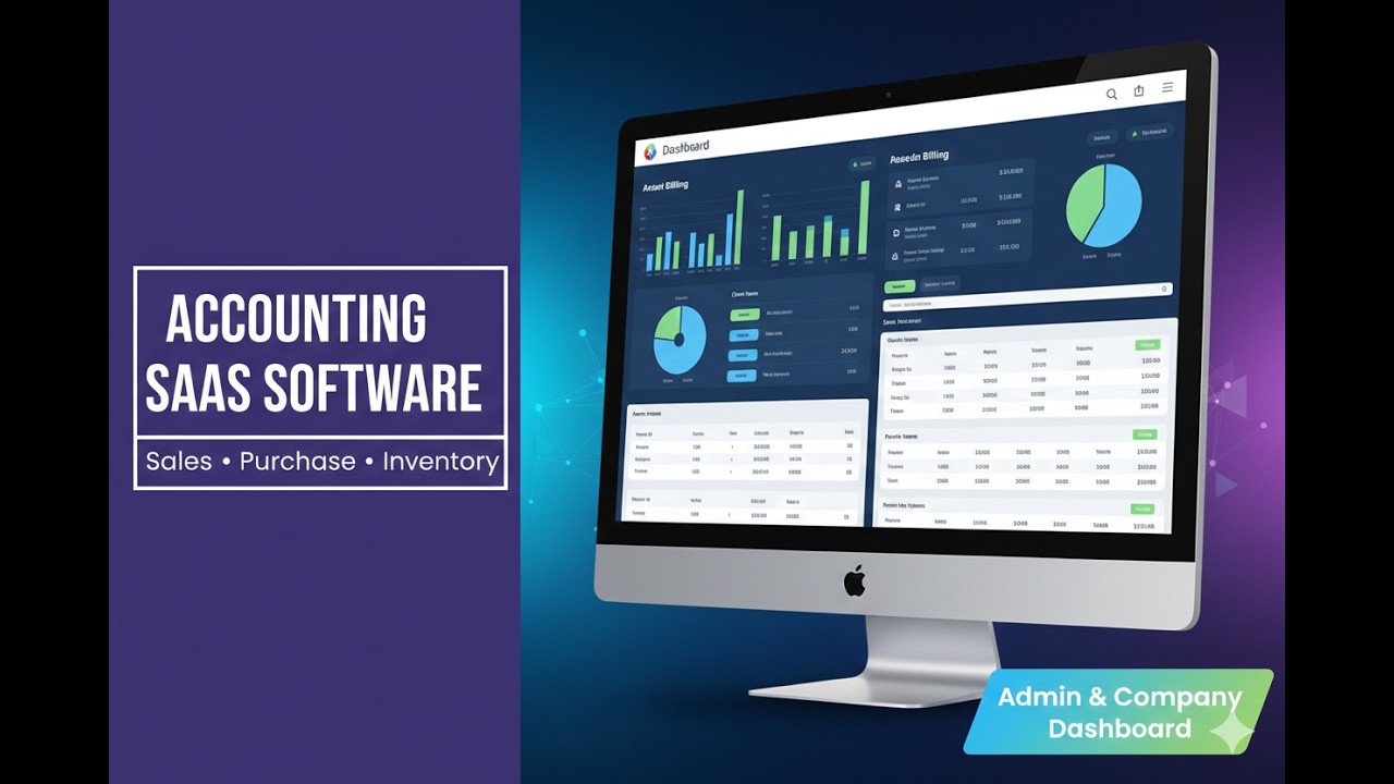 Accounting SaaS Software Demo | Sales, Purchase, Inventory & Admin Dashboard #softwaredevelopment