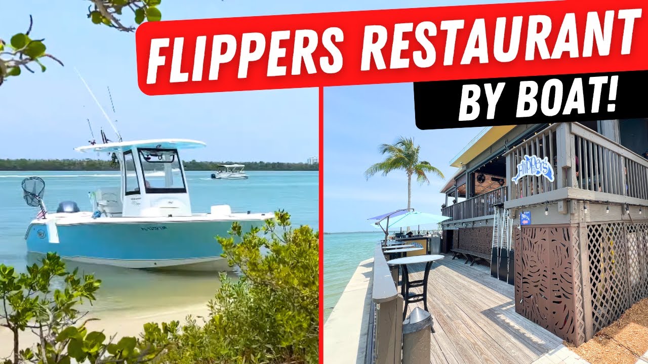 Прогулка на лодке до Flippers on the Bay в курортном комплексе Lovers Key Resort #fortmyers