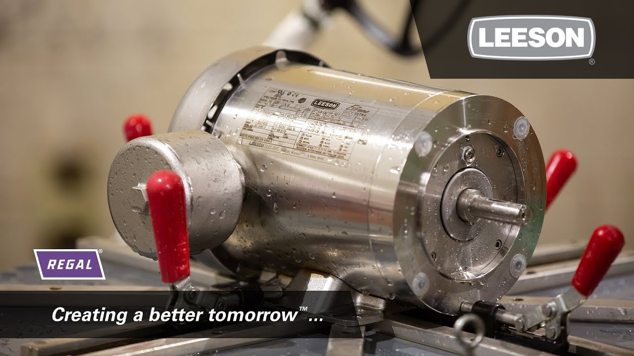 LEESON® Extreme Duck® Ultra IP69 certified washdown motor