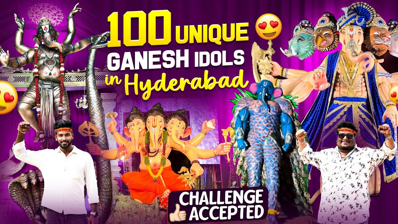 Exploring 100 Unique & Famous Ganesh Idols in Hyderabad 🕉️😱|| Begum Bazaar, Ramnagar & More 🔥