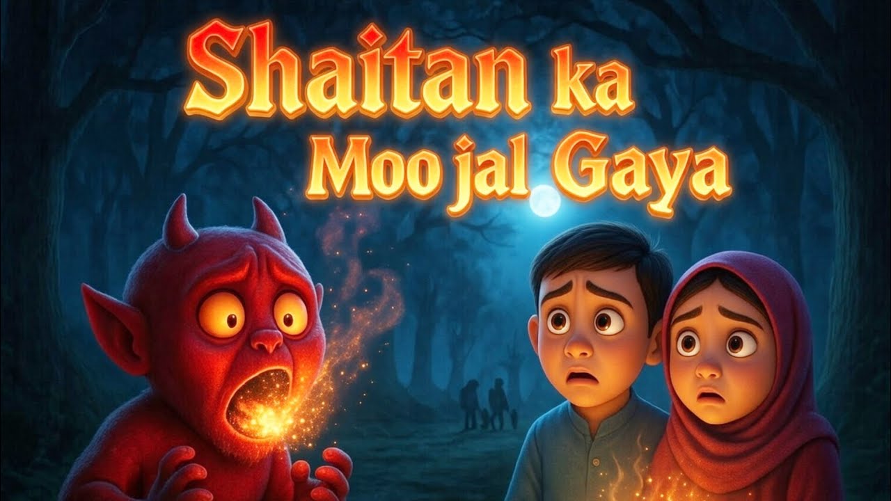 Shaitan ka Moo jal gaya | Islamic Moral cartoon story | Zainab aur Khadijah Islamic Cartoon Series.