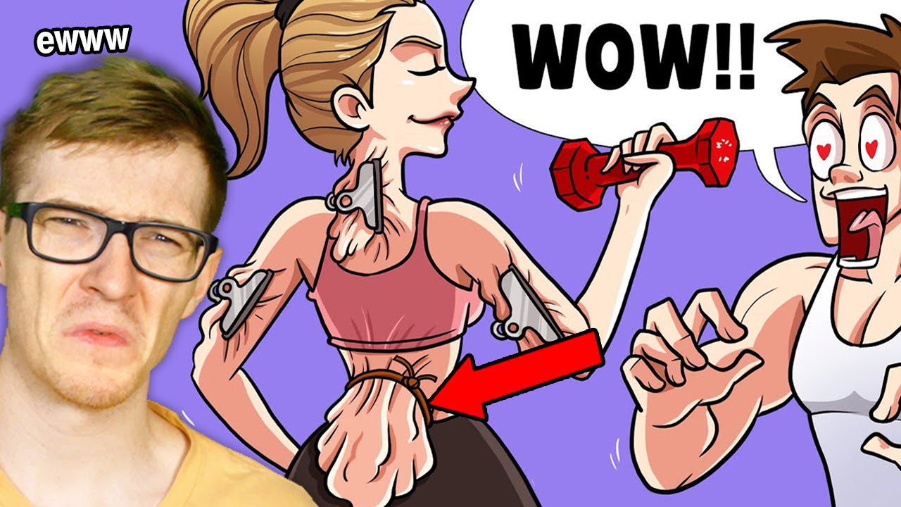 Girl tries to hide back fat for 30 years - True Story Animation Reaction