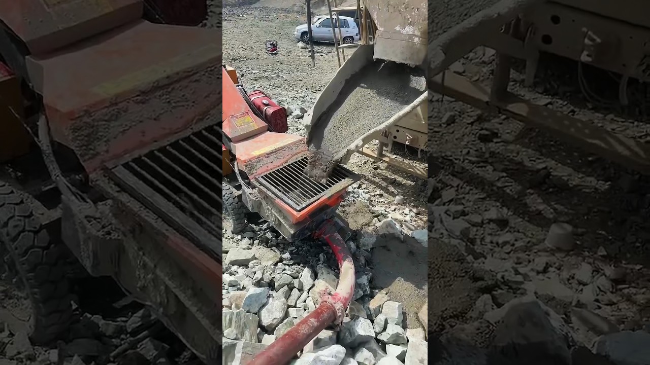 Small size and light weight! Small concrete pouring and conveying pump! be operated by remote contro