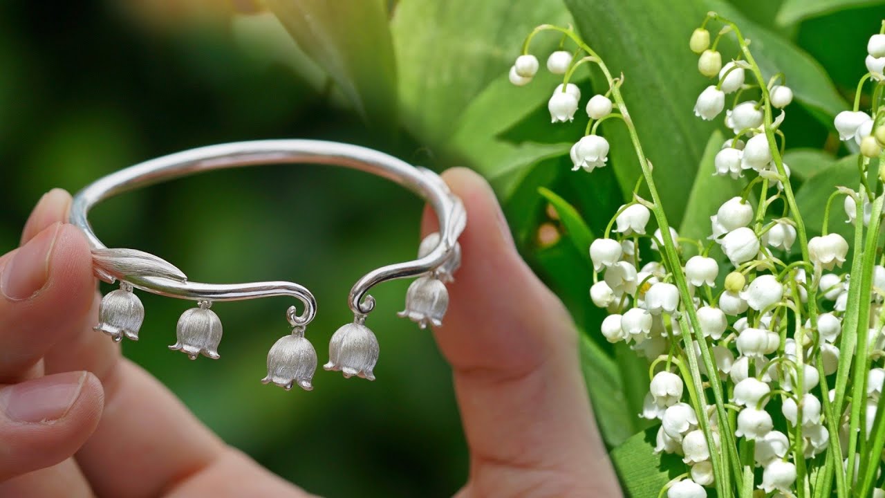 Making a Silver Lily of the Valley Bracelet - Handmade Process Revealed| 制作银铃兰手链 - 手工制作过程揭晓