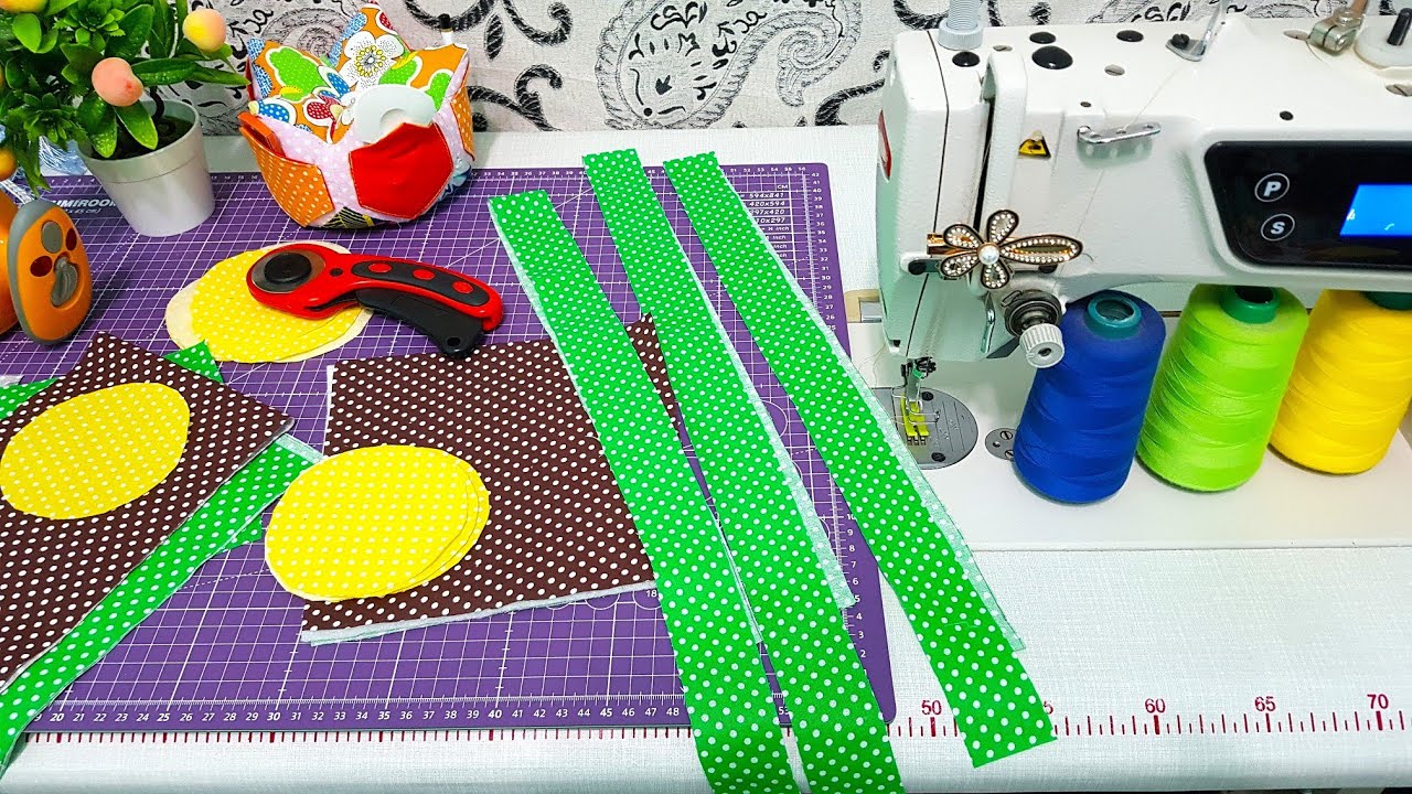 See how the scraps of fabric turn into amazing sewing products. Quilting.
