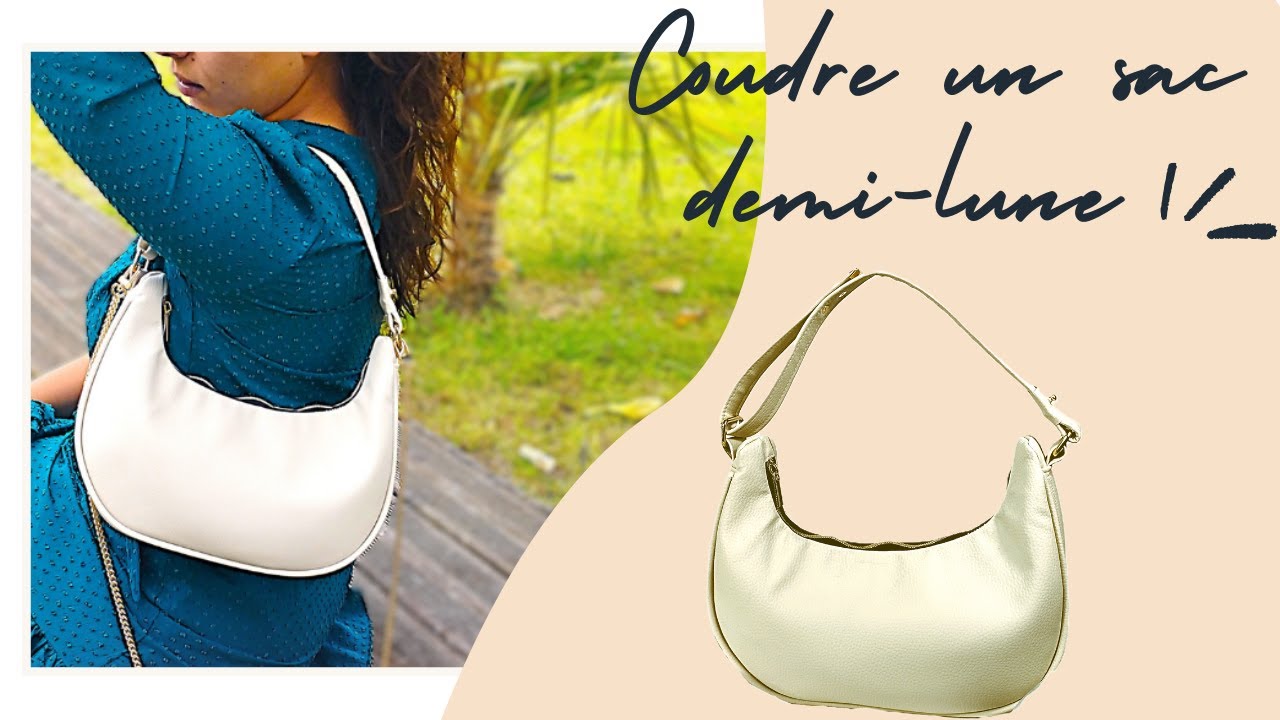 🧵Tuto sac Demi-Lune Très Chic en Simili Cuir | Pas à Pas