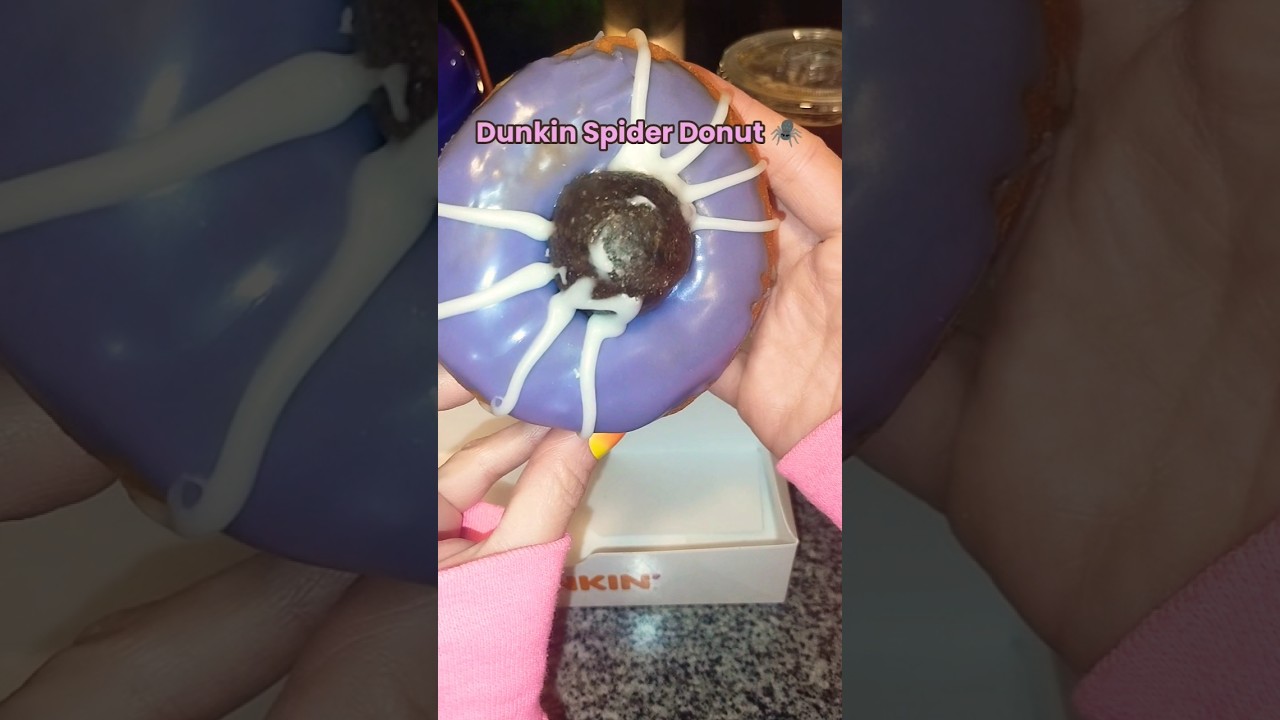 Spider Donut 🍩💜🕷️ from DUNKIN 