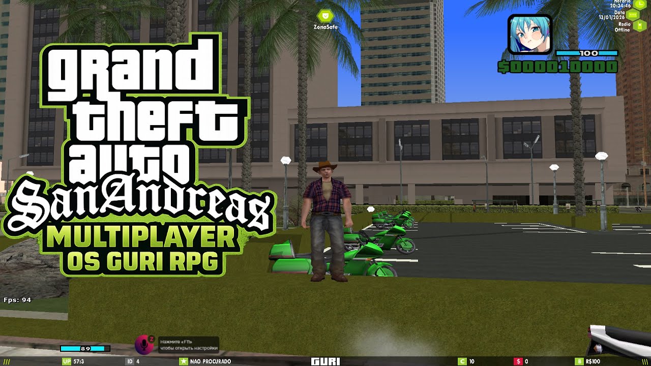 🔴AOVIVO NO OS GURI RPG COLA COM NOZ PC/Android - SAMP !osguri