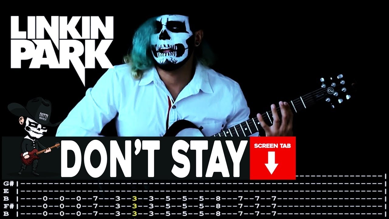 【LINKIN PARK】[ Don´t Stay ] cover by Masuka | LESSON | GUITAR TAB