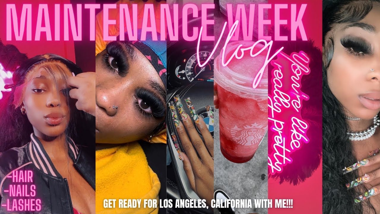 1,000 DOLLAR $ MAINTENANCE VLOG : HAIR, NAILS, LASHES + GET READY FOR LA WITH ME !! | CELITA-ASHLEY
