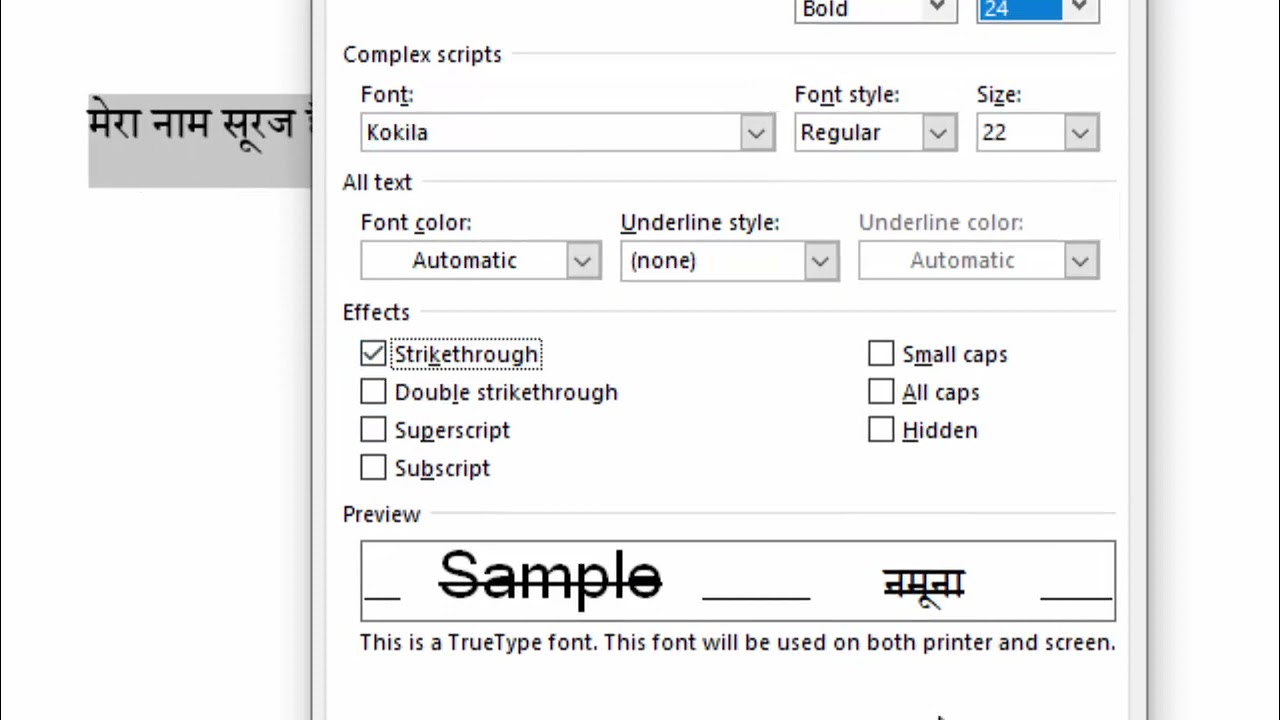 How to Apply double strike through in Microsoft Word 2019@COMPUTEREXCELSOLUTION