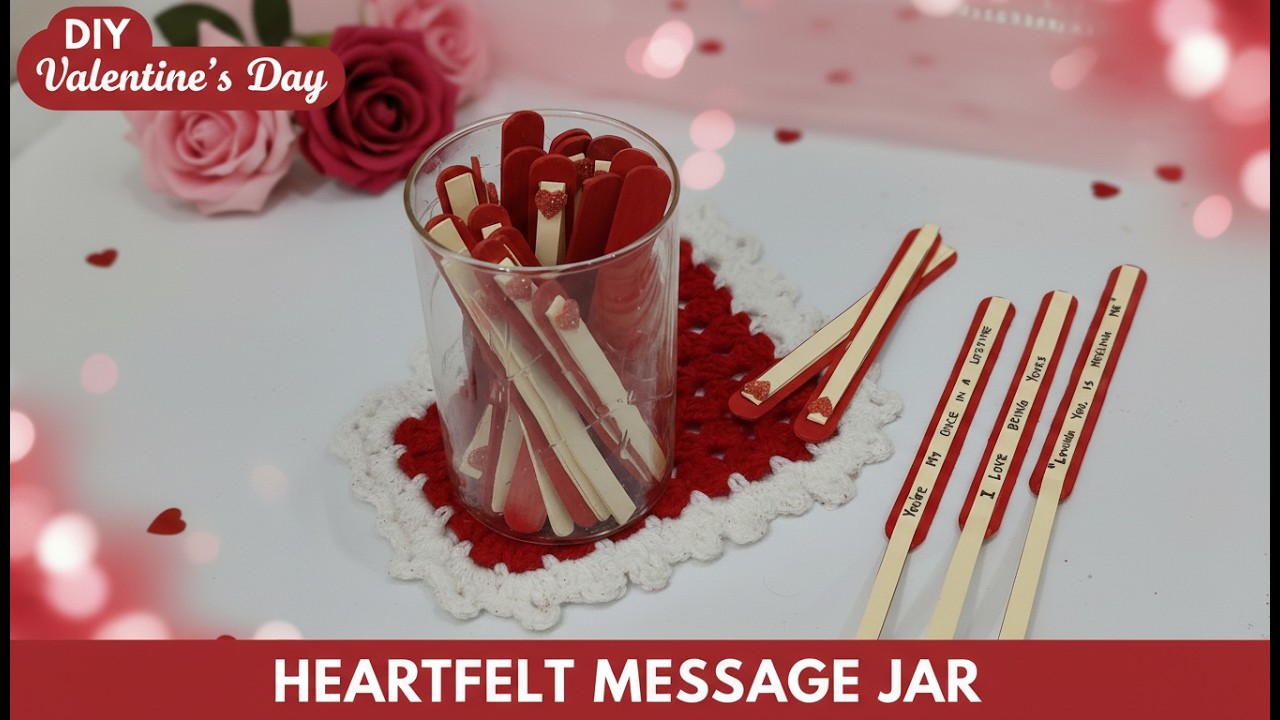 DIY Valentine's Day Craft: Popsicle Stick Message Jar Tutorial