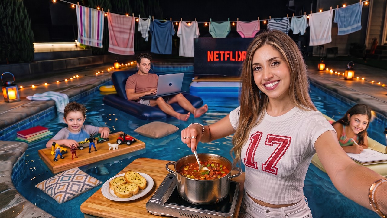 We Lived in our Pool for 24 Hours!