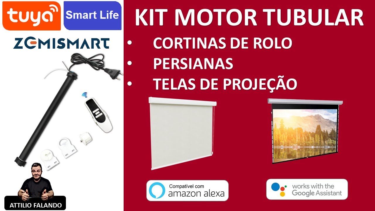 PERSIANA & CORTINA ROLO AUTOMATIZADA !!!! Controle pelo Celular ou por Comando Voz Alexa ou Google